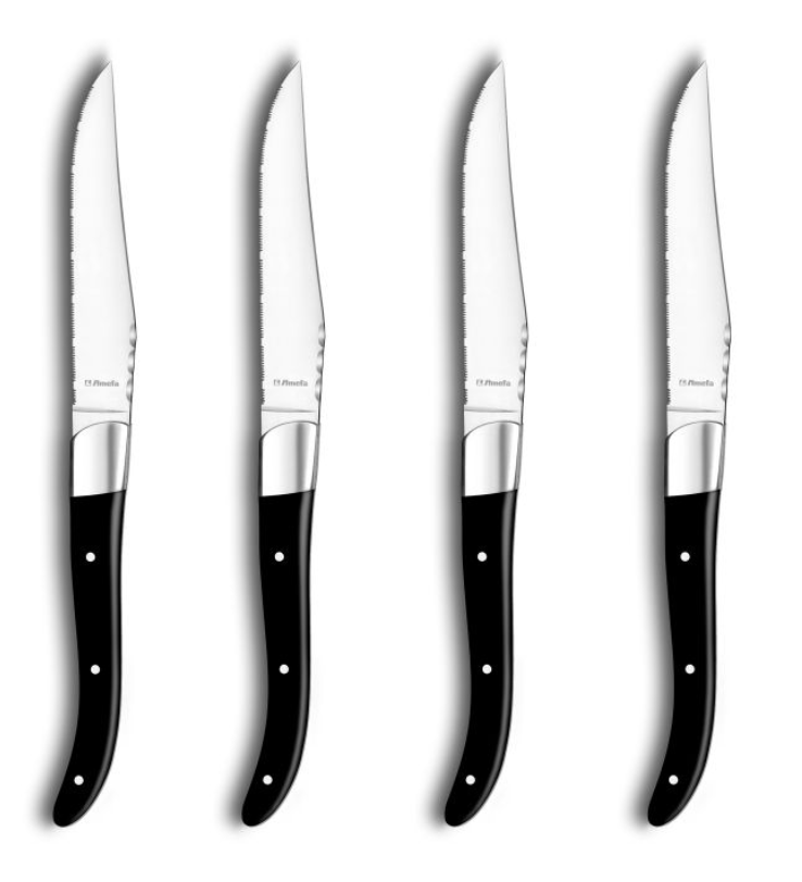 Set COLOR de 4 couteaux à steak Noir